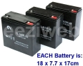 Battery set - 3 x 22AH cells